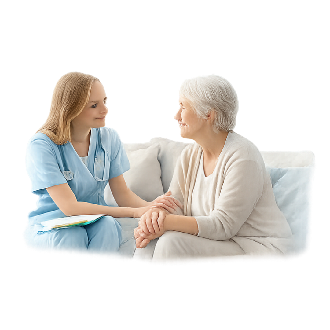 Relazione di supporto in ambito assistenziale, con attenzione all’ascolto, alla comunicazione e all’accompagnamento della persona.